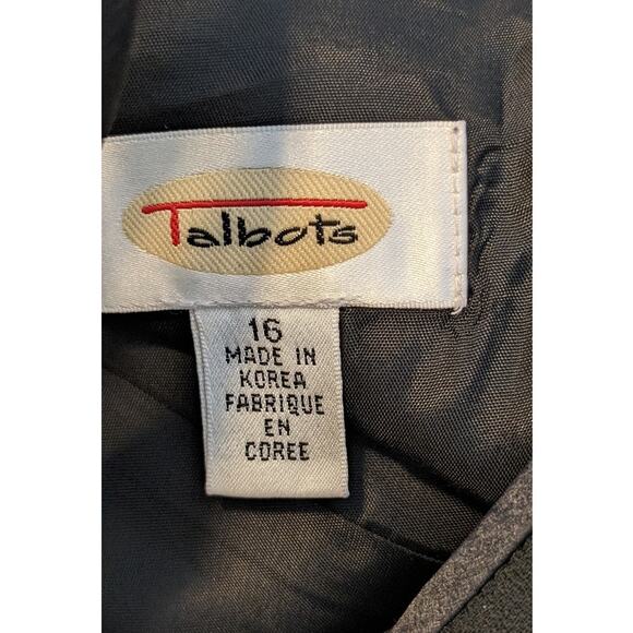 Talbots NWT Maxi Length Black Formal Dress With Sheer Short Sleeves Womens Sz 16 - Picture 7 of 16